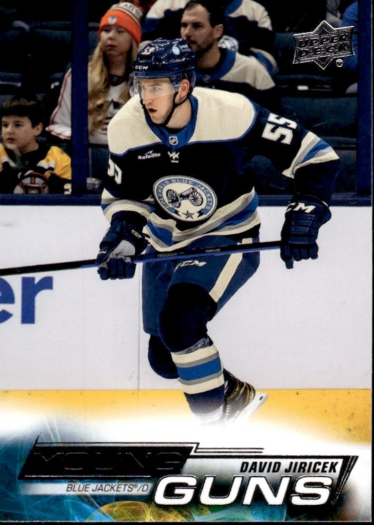 2022-23 Upper Deck #472 David Jiricek Young Guns RC Rookie Columbus Blue Jackets