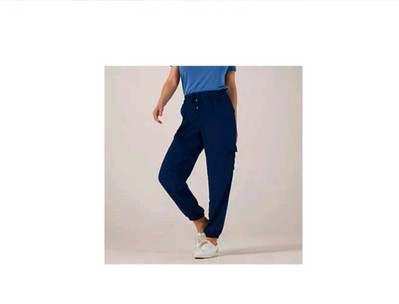 Ruth Langsford Cargo Trouser Petite Size 18 Navy Blue BNWT QVC