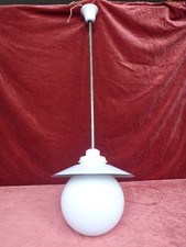 Ancienne Lampe Boule Rond Lampe à Suspension Lampe de Plafond Art Déco Ridem