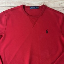 NWOT Polo Ralph Lauren The RL Fleece Crew Sweatshirt Pony Logo Red Men  s Medium