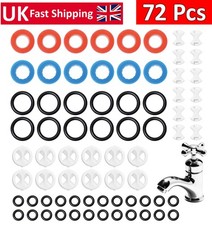 72 Pcs Tap Washers for Mixer Taps Assorted Uk for Most Faucets in Kitchens and B