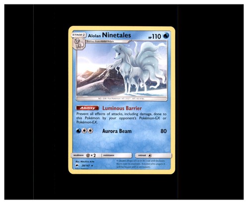 POKEMON ALOLAN NINETALES BURNING SHADOWS 28/147 R NM/M