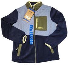 Eddie Bauer Kids Polar Fleece Jacket Large 10/12 Peacoat Blue NWT