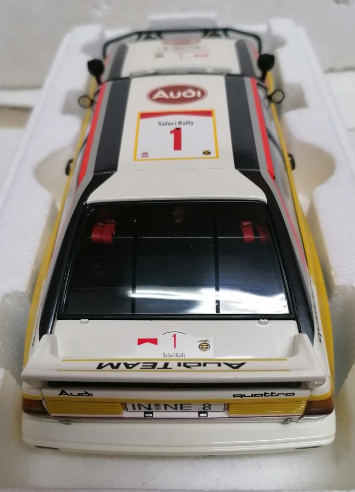 Modellino Audi Quattro Safari Rally 1984, H.Mikkola. Autoart 1:18 - Immagine 2 di 4