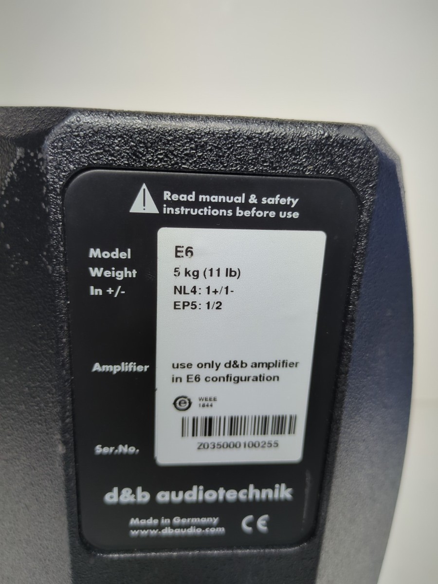 D&B audiotechnik e6 speaker Read Description | eBay