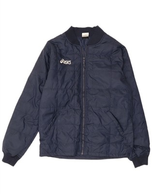 Asics Herren Wattierte Jacke UK 38 Medium Navy Blau Polyamid BV05