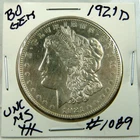 1921-D MORGAN SILVER DOLLAR FROM ORIGINAL BANK BAG GEM BU US MINT #1089