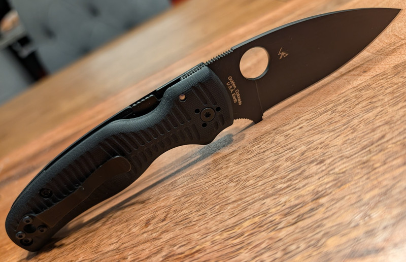 Spyderco Shaman Salt CPM MagnaCut Knife Black G-10 (3.6" DLC) C229GMCBKP