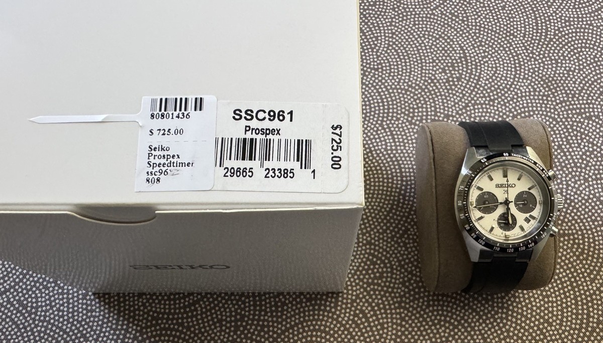 Seiko Prospex Speedtimer Solar Chronograph 39MM White Dial Watch