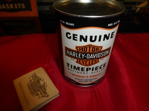 Harley Davidson Pocket Watch Oil Can Timepiece NOS