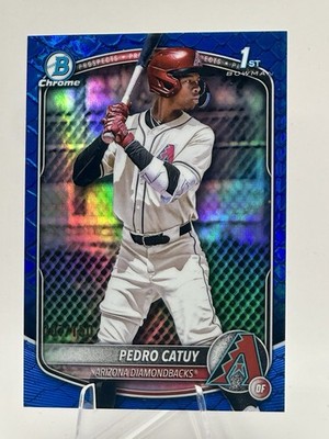 2025 1st Bowman Chrome Pedro Catuy /150 * Blue Reptilian * Refractor 007/150