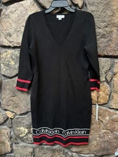 CALVIN KLEIN Sheath Bodycon Sweater Dress Sz M Calvin Klein Logo NWT$99 CD9W1K59