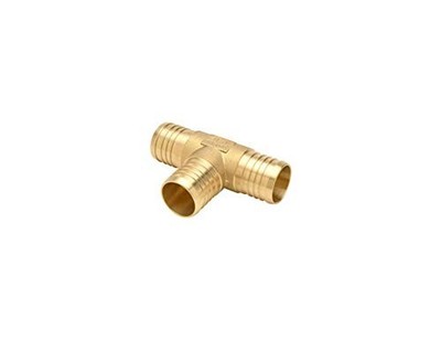 Zurn QQT888GX Crimp XL Tee Pipe Fitting, Large Diameter, 2'' Barb, Brass