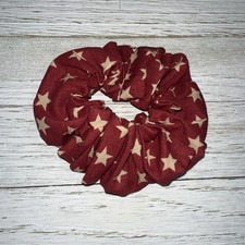 Adult Hair Scrunchie Handmade Patriotic July 4th Memorial Day Hair Accessories