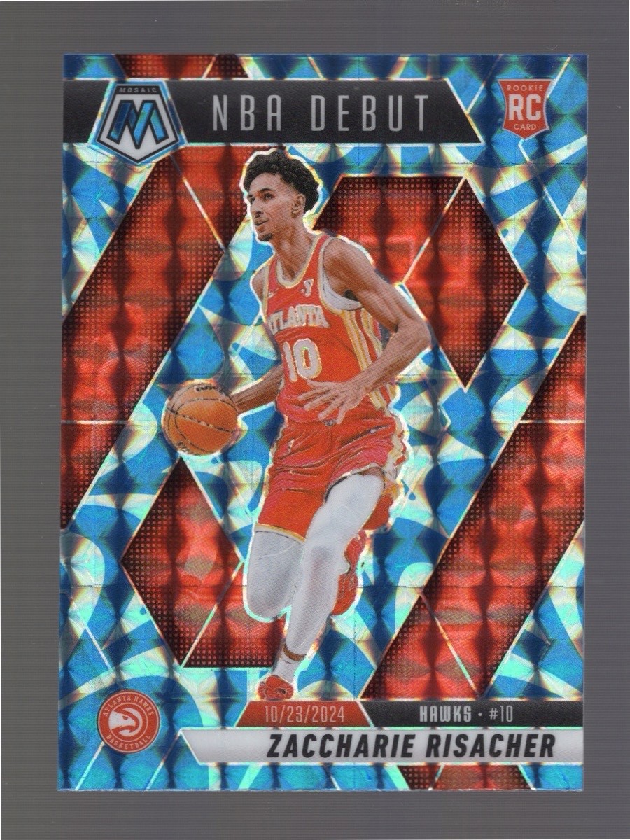2024-25 Panini Mosaic  Zaccharie Risacher NBA Debut Reactive Blue RC #269