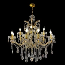 Maria Theresa Gold Crystal Chandelier 35”