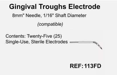 Ellman 113FD -Gingival Troughs Electrode -Twenty-Five (25) Single-Use Disposable