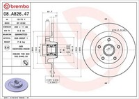 2X Brembo Bremsscheibe 08.A753.37 FüR Renault