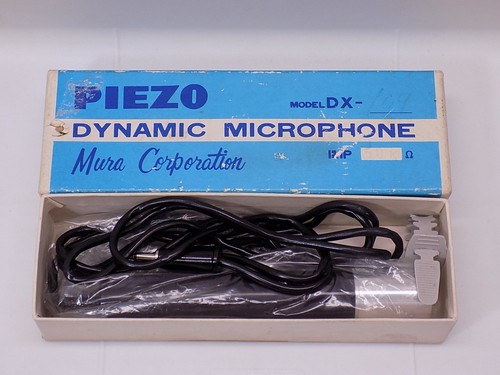 Piezo Dynamic Microphone Japan DX-109 Vintage Model Black Wired Original Box