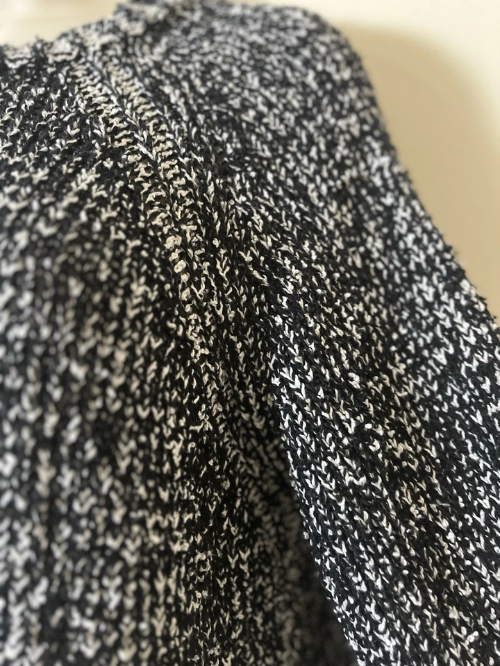 Suéter Eileen Fisher Variegado Tejido Abierto Algodón Orgánico Talla S Cuadrado Recortado Foto 4 de 4