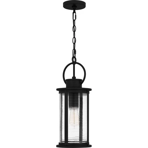 Matte Black One Light Outdoor Hanging Lantern from the Tilmore Collection - Picture 2 of 6