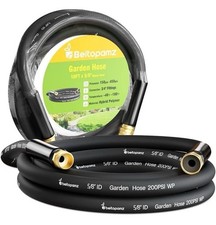 Short Garden Hose 10 ft x 5/8 in Male to Female Heavy Duty 3/4'' Brass Fittings