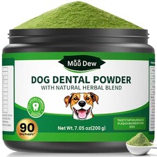 Dog Teeth Cleaning Powder 200 Grams - Natural Tartar Remover, 90-Day Supply
