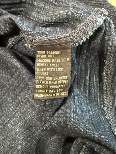 Double RL RRL Ralph Lauren Indigo Blue Hoodie Sz Large - Picture 5 of 5