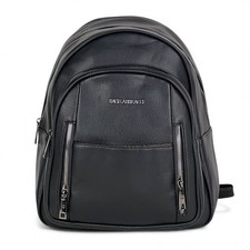 Zaino Donna Baci e Abbracci Ecopelle Nero Elegante Viaggio Lavoro Tempo Libero