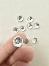 10mm Swarovski 2072 Round Rose Cut Foil Flat back Clear Crystal 10 Piece Lot