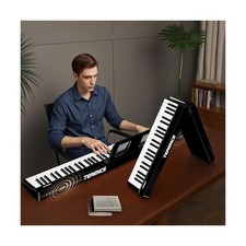 Portable Piano Keyboard 88 Keys: Semi-Weighted Folding Digital Piano Bluetoot...