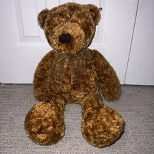 2000 Animal Alley Brown Teddy Bear Stuffed Plush Big Fuzzy Nose Bow Tie 22  H