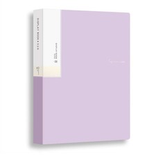 Presentation Book Binder, Purple, 40 Clear Plastic Sleeves