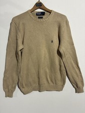 Polo By Ralph Lauren Crewneck Beige Sweater Mens Medium Casual