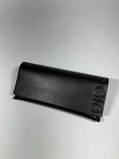 Christian Dior Authentic Sunglasses Black Leather Case Embossed Panel