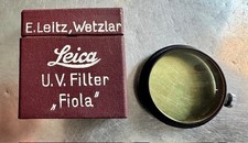 Filtre UV Orig. Leica - Fiola - LEITZ WETZLAR - OVP - Appareil Photo Classique