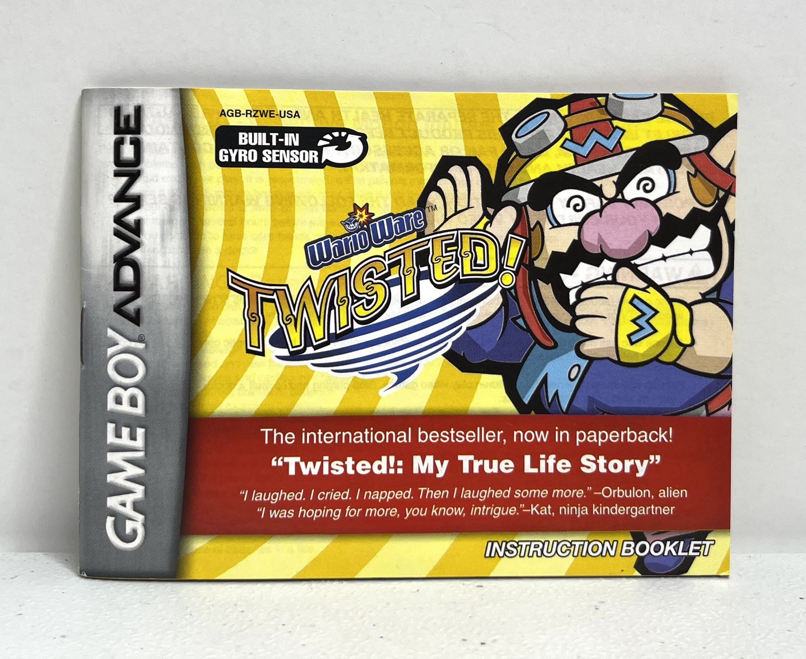 Nintendo Game Boy Advance WarioWare: Twisted! Original Manual Only *Authentic*