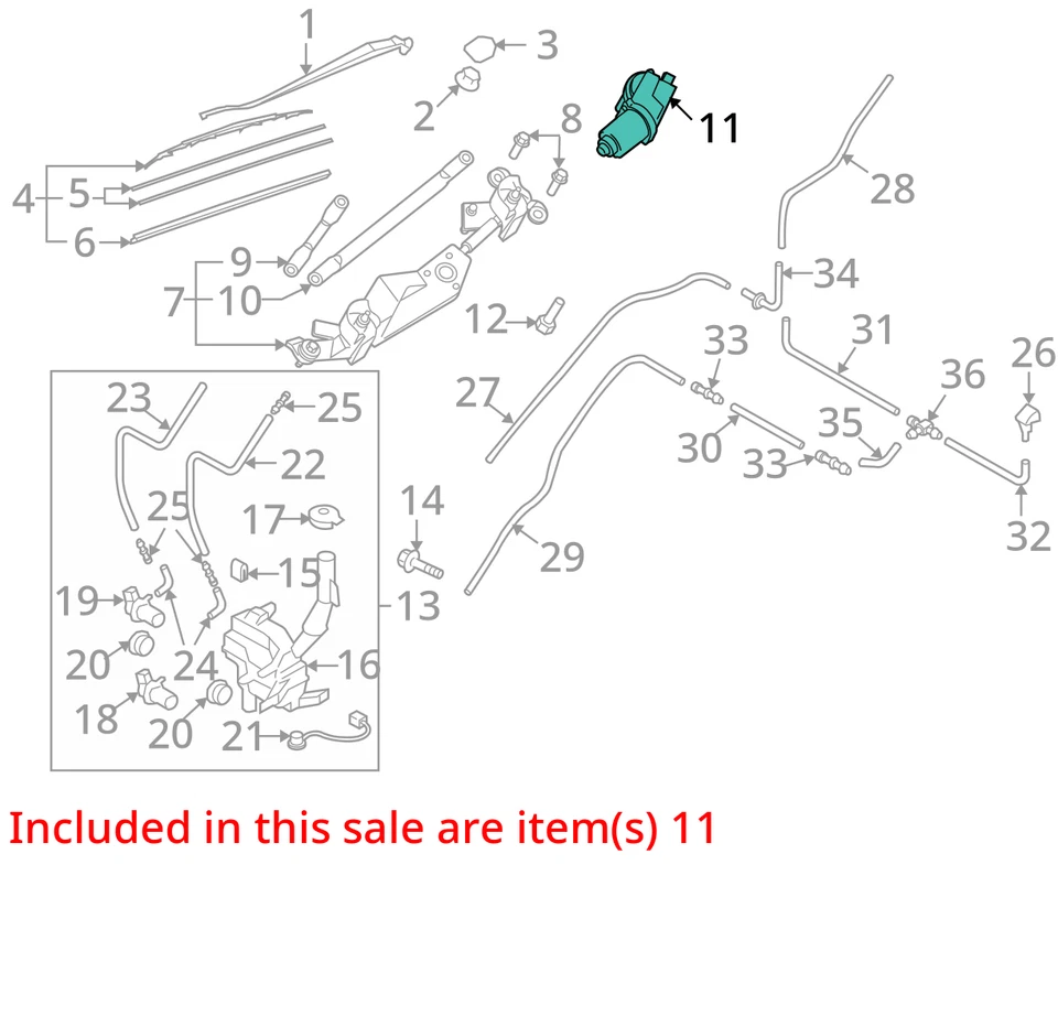 Motor limpiaparabrisas compatible con 07-15 MAZDA CX-9 4322027 Foto 2 de 3