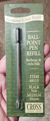 Cross Ballpoint Pen Refill Black Medium Point #8513 Sealed NOS