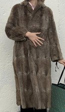 Bisam Pelzmantel Lang, Echt Pelz, Größe M/L