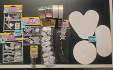 Mixed Lot HOMECOMING MUM SILVER WHITE Supplies Charms Ribbon Garland New Sealed
