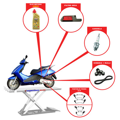 Wartungsset [Motor+Getriebe+Bremsen] - Honda FES Pantheon 125 4T (03-06)