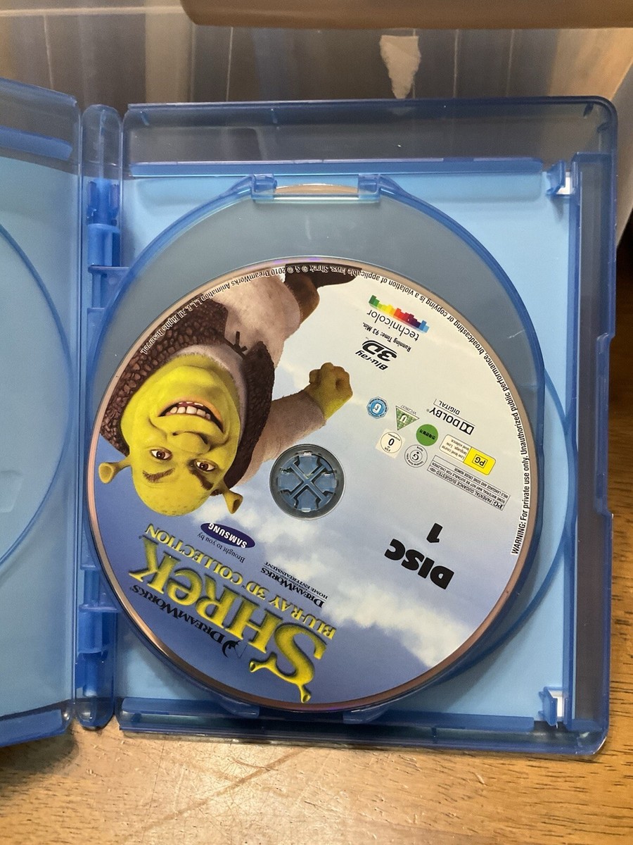 Shrek 3D The Complete Collection Movies Promotional 4 Disc Blu ray