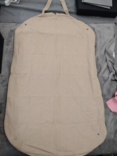 Gucci Logo Cotton Blend Beige Black Garment Bag 44x28x4 Zipper Snaps Travel