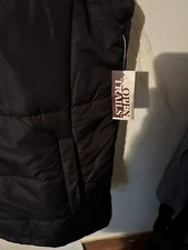 OPEN TRAILS Men's Puffer Vest Size XL Black Sleeveless Full Zip