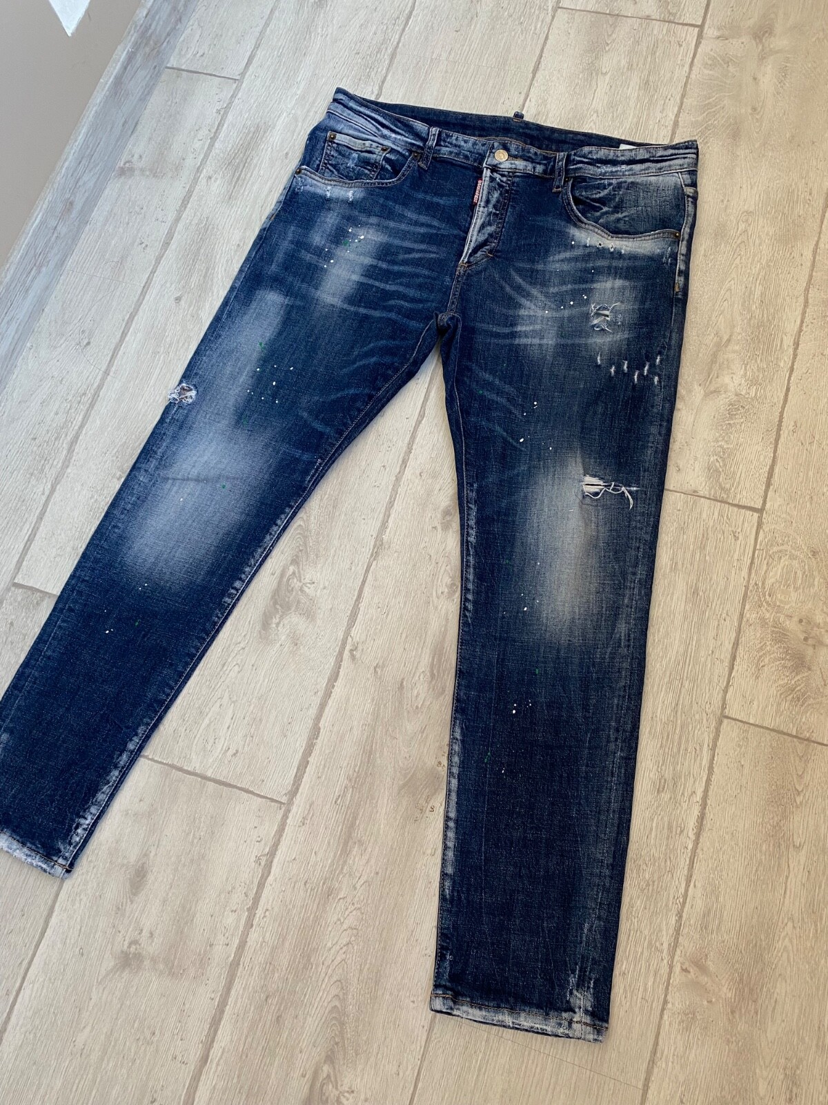 Rare vintage y2k Dsquared2 distressed painted skinny jeans image 3
