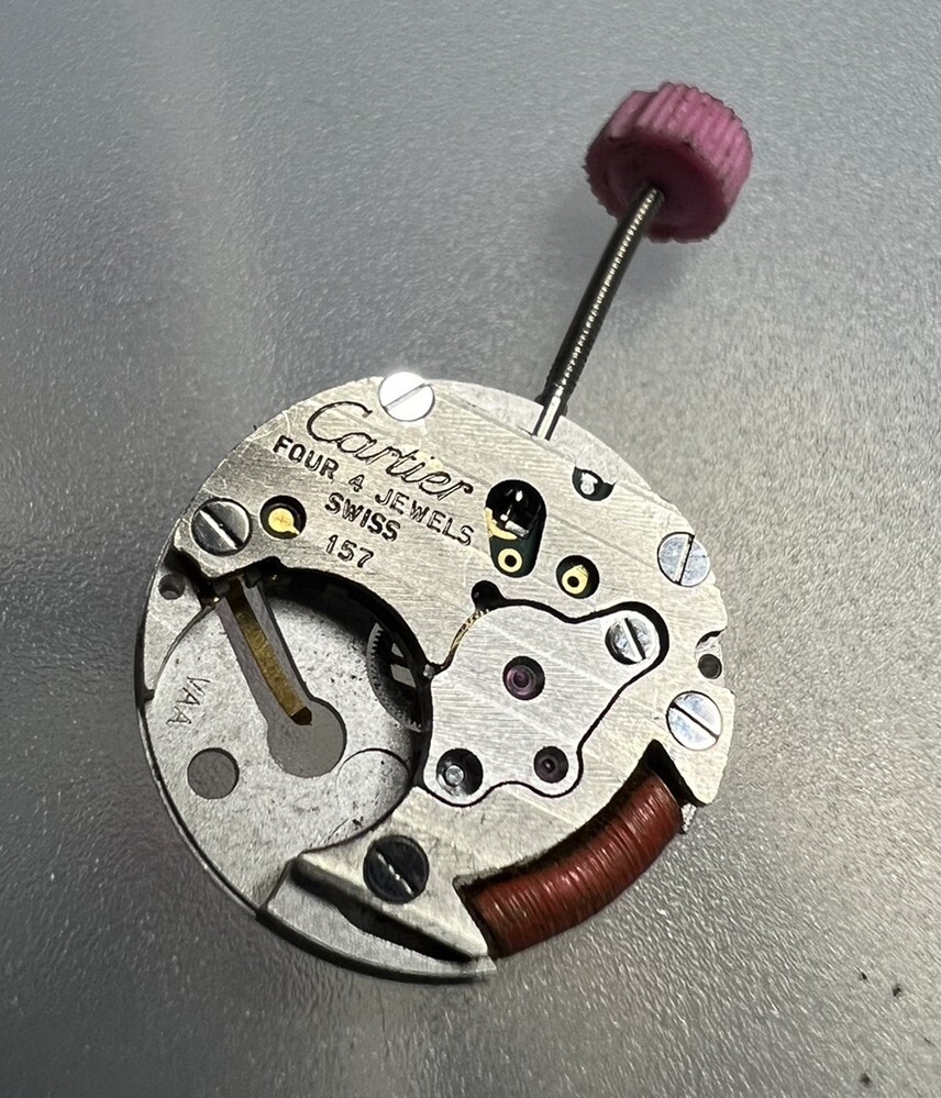 Original cartier quartz movement cal 157 Non working, parts repair