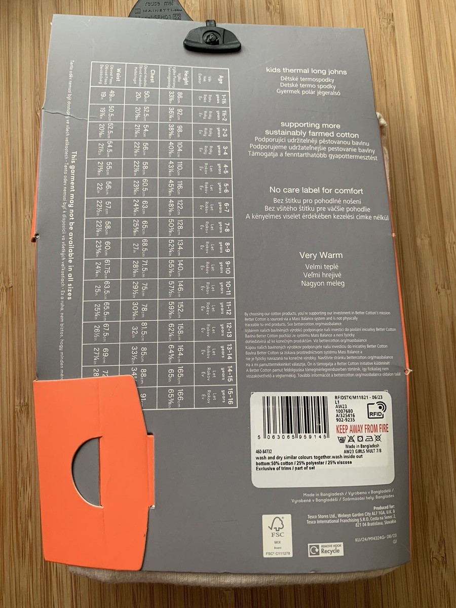 Girls Thermal Leggings Ribbed Cuffed Long Johns Warm Plus 2 Pairs 7-8 Years  | eBay UK