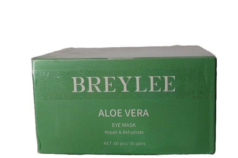 BREYLEE Aloe Vera Eye Mask 30 Pairs - Hydrating Under Eye Patches for Puffiness & Dark Circles-image