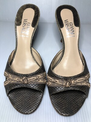 RARE-GIANNI VERSACE MULTI-COLOR SNAKE SKIN HEELS Shoes 36.5 / 6N